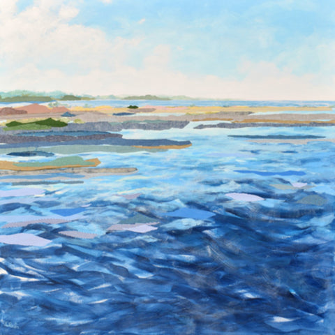 Chambray Sea 2 print by Karin Olah for Artfully Walls