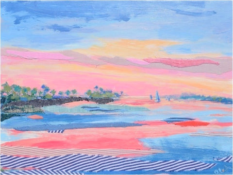 Sunset Stripes 7 print by Karin Olah for Artfully Walls