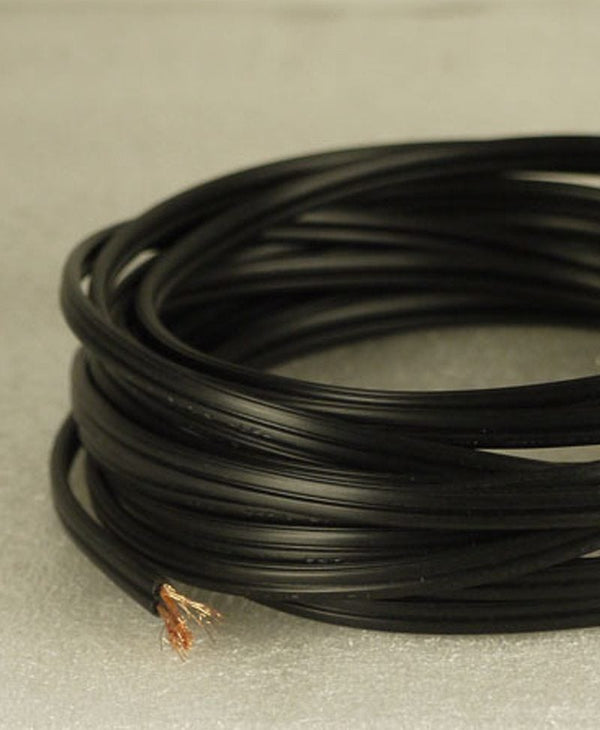 Hookup Wire - 18AWG Stranded Cloth Covered Black - By Foot - Canada