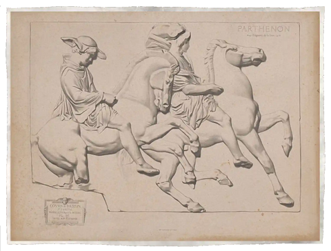 Image of two horsemen on the Elgin Marbles