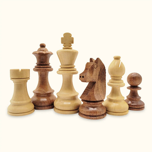 Chess Pieces German Knight | Staunton | 95 mm | Boxwood & Acacia