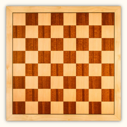 20 Standard Mahogany Chess Board with Coordinates - 55mm Square