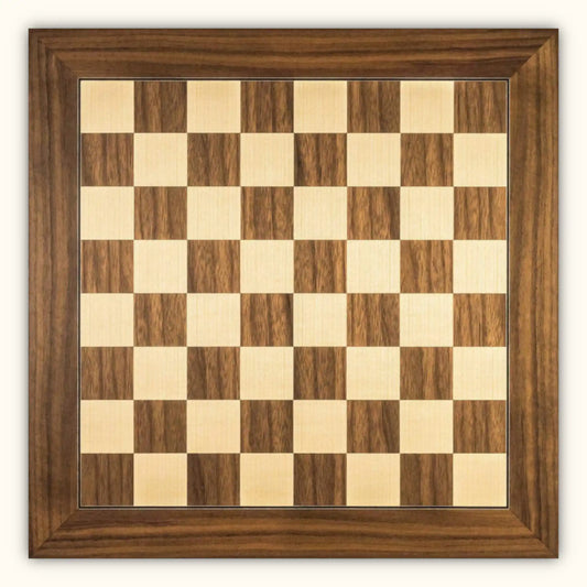 20 Standard Mahogany Chess Board with Coordinates - 55mm Square