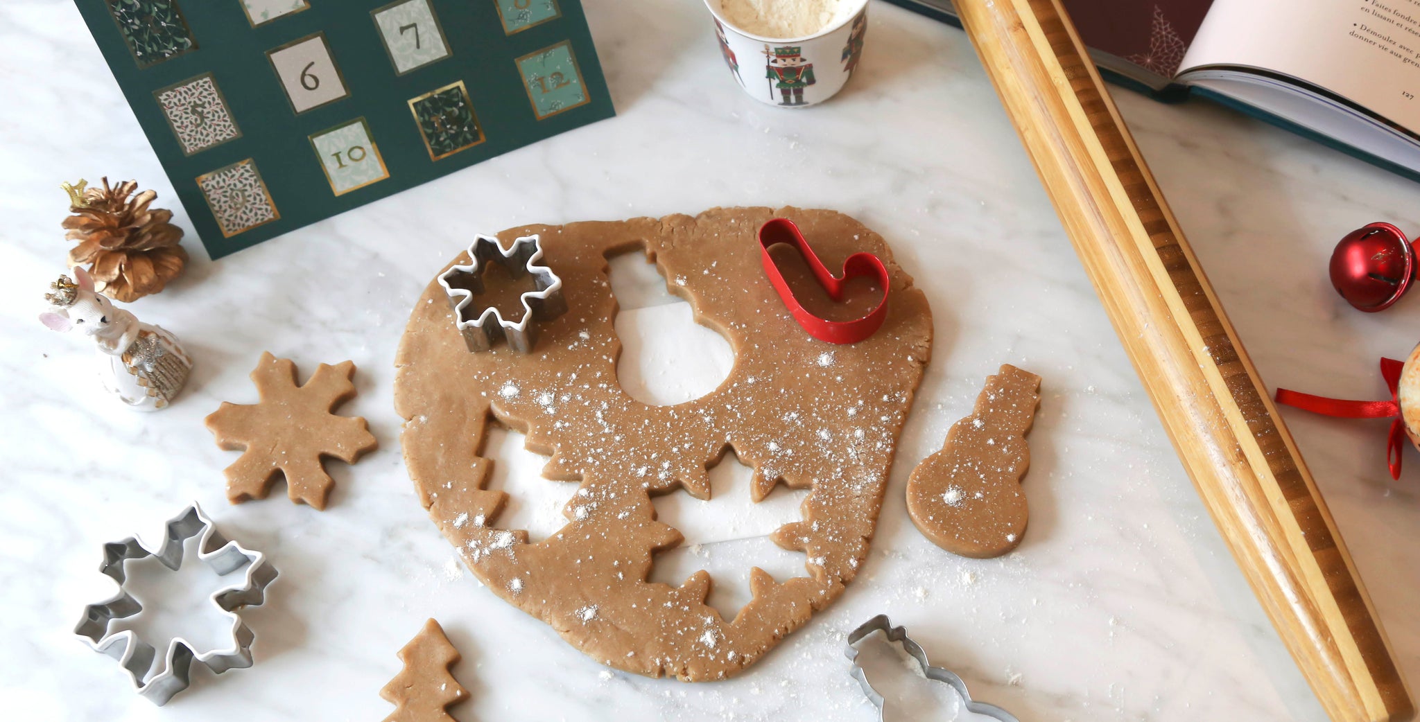 Photo de la préparation de biscuits de Noël