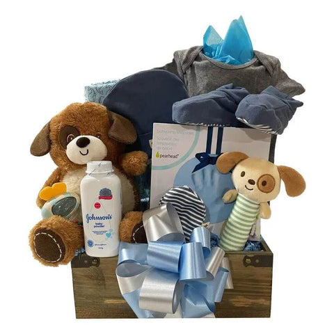 Time for Baby Boy Gift Basket