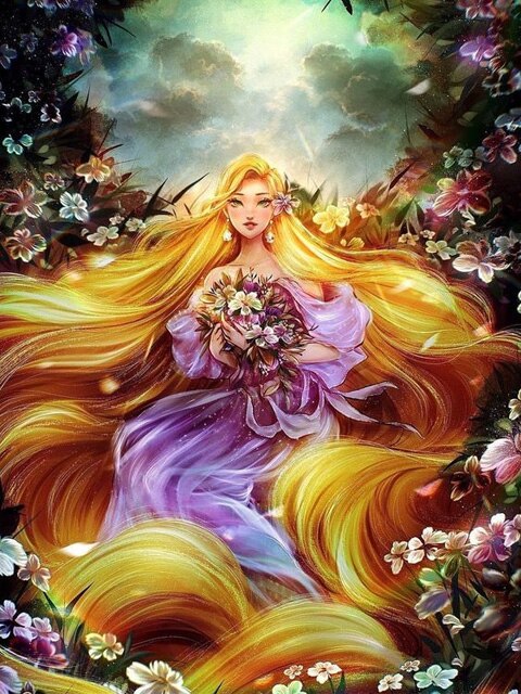 Disney Princess Rapunzel - Paint By Number - Painting By Numbers