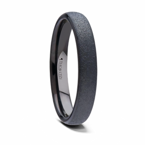 Domed Tungsten Ring with Sandblasted Crystalline Finish - Camo Ever After