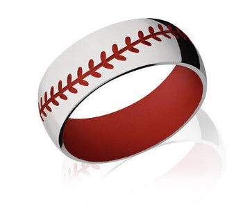 14k Baseball Stitch Ring 8mm – Argent Sports