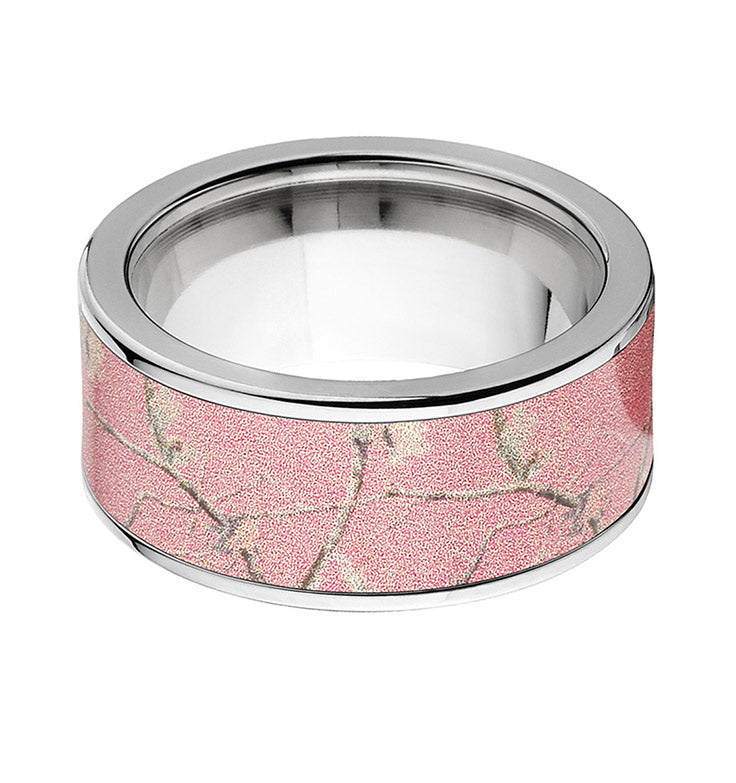 Pink Realtree Wedding Band for Her | Camo Ever After