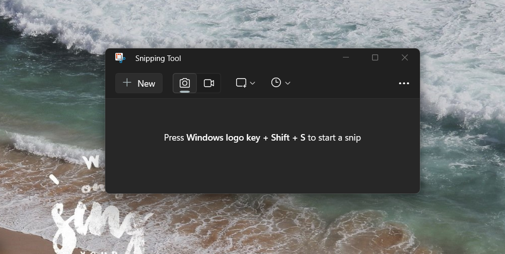 Snipping tool in Windows 11