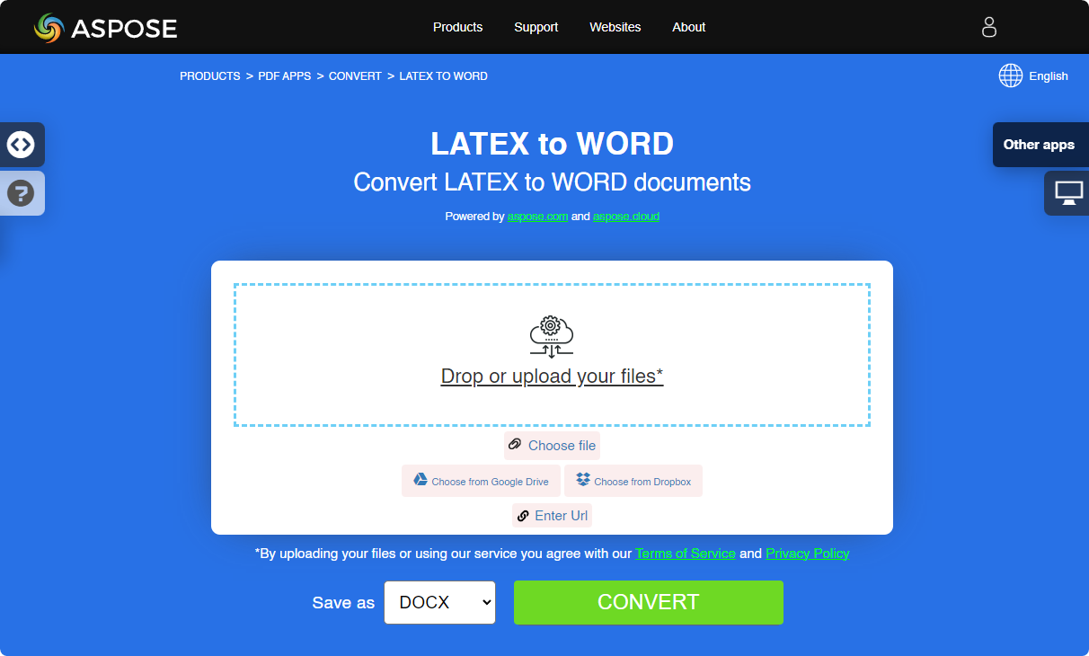 Aspose LaTeX to Word Converter