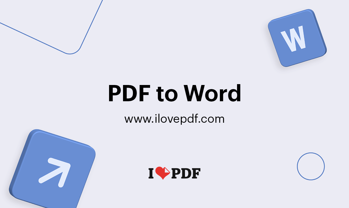 PDF to Word conversion vector art (Souce: ILovePDF)