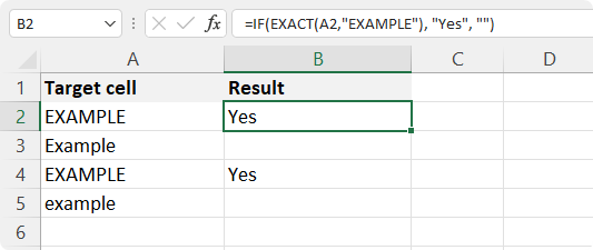 If Cell Contains Specific Text, Then Return a Value (Case-Sensitive)