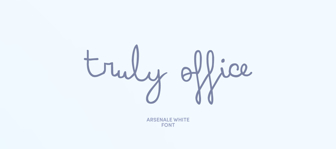 Arsenale White font