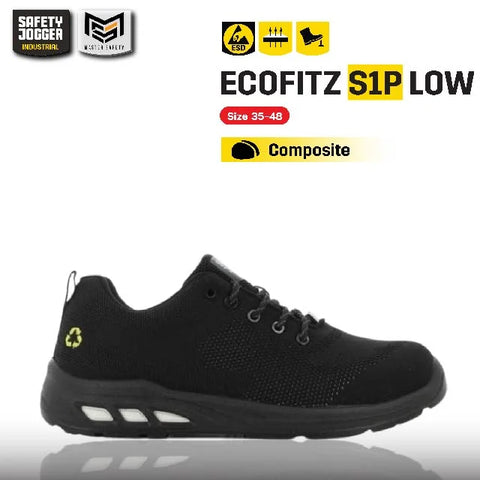รองเท้าเซฟตี้ Safety Jogger  รุ่น ECOFITZ รองเท้านิรภัย รองเท้าหัวเหล็ก รองเท้าหุ้มข้อ รองเท้าทำงาน รองเท้ากันลื่น