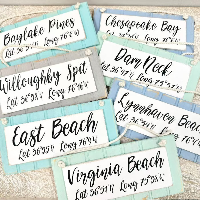 Wooden Coordinate Signs