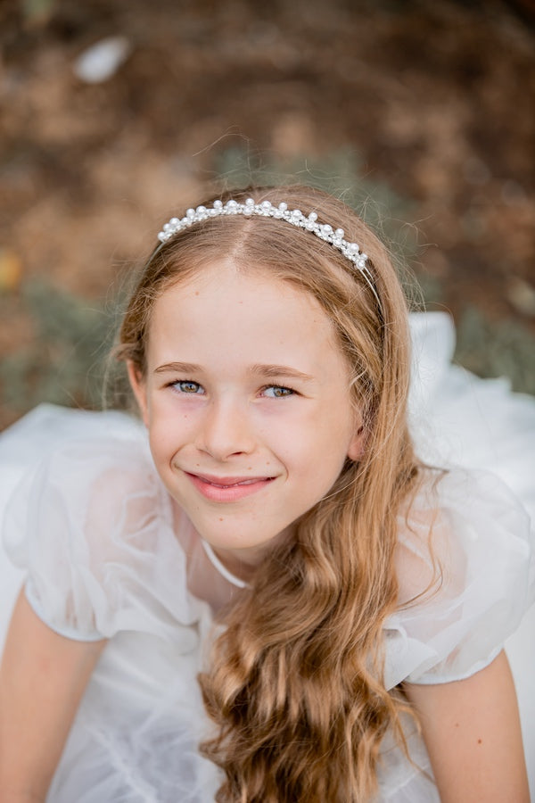 Annalise Girls White Short Sleeve Dress – A Little Lacey