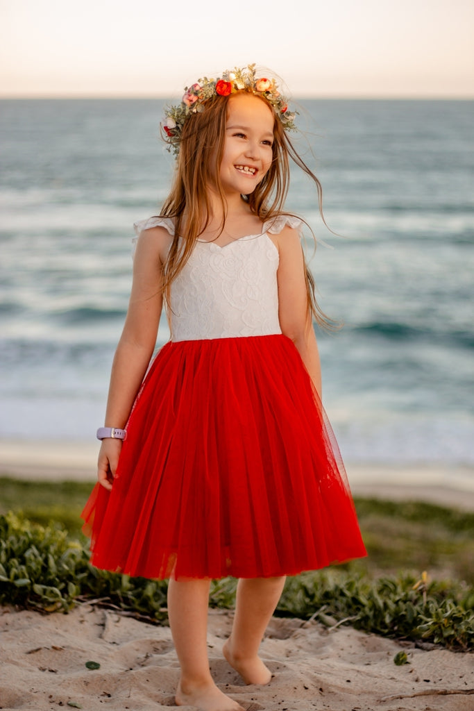 Girl dress Elisa red 