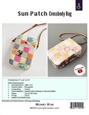 Sun Patch Crossbody Bag Pattern - Minki Kim - The Sewing House, Inc