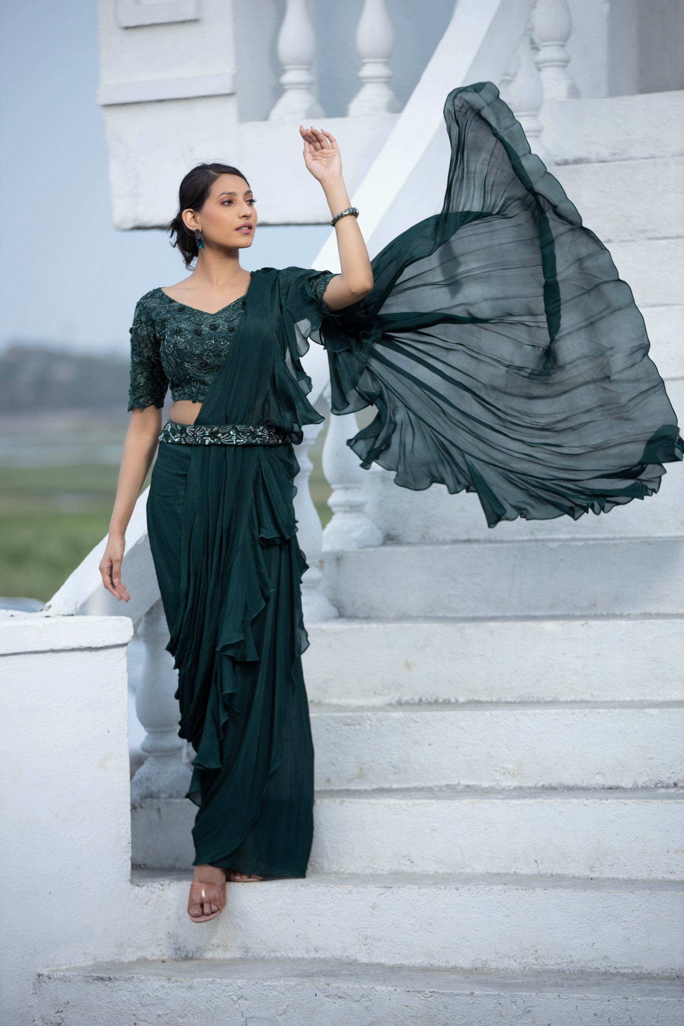 Ruffle-licious Sarees at Zeel Clothing - Elevate Your Style with Ruffle  Detailing | Work Details: Ruffles