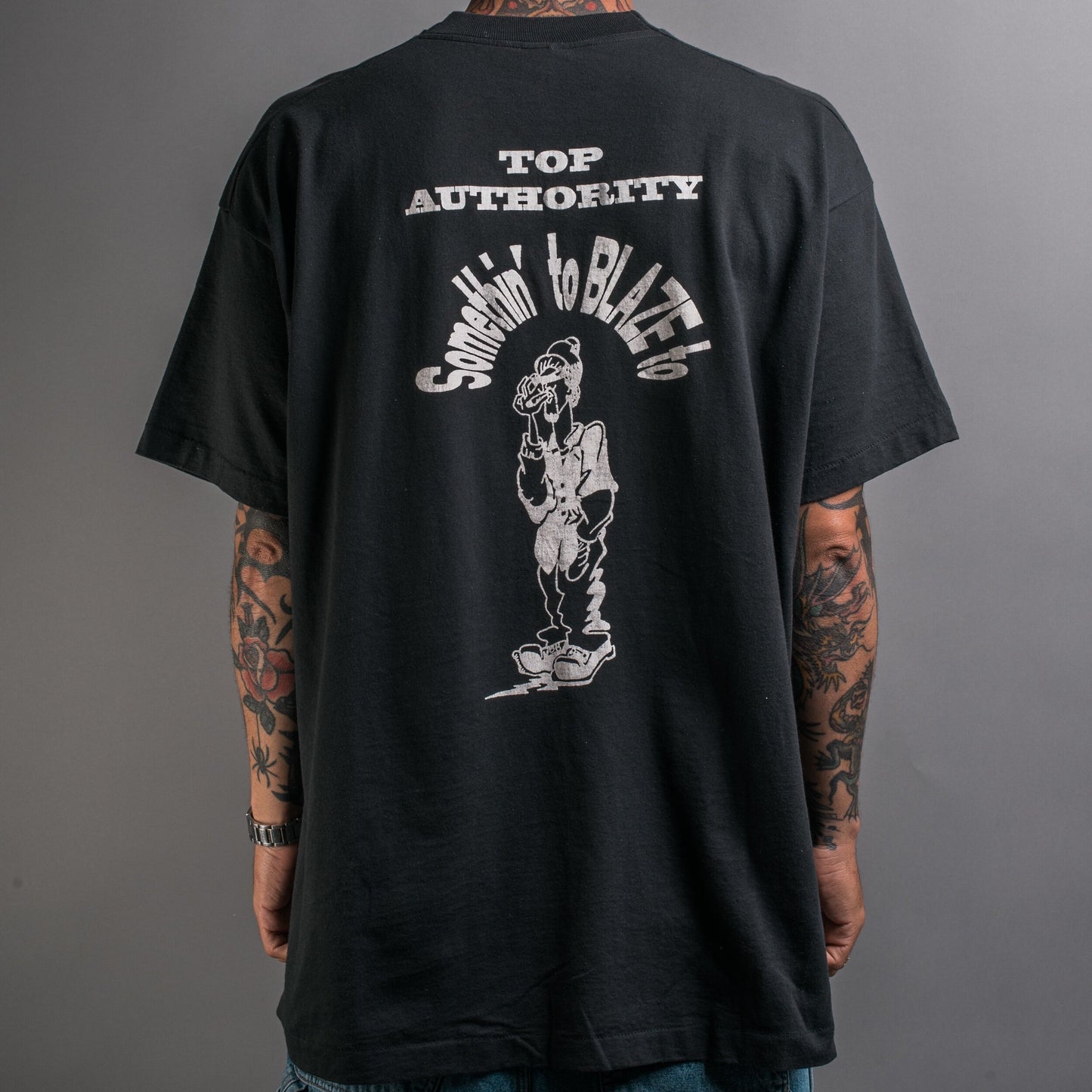 Vintage 90’s Top Authority Somethin’ To Blaze To T-Shirt – Mills ...