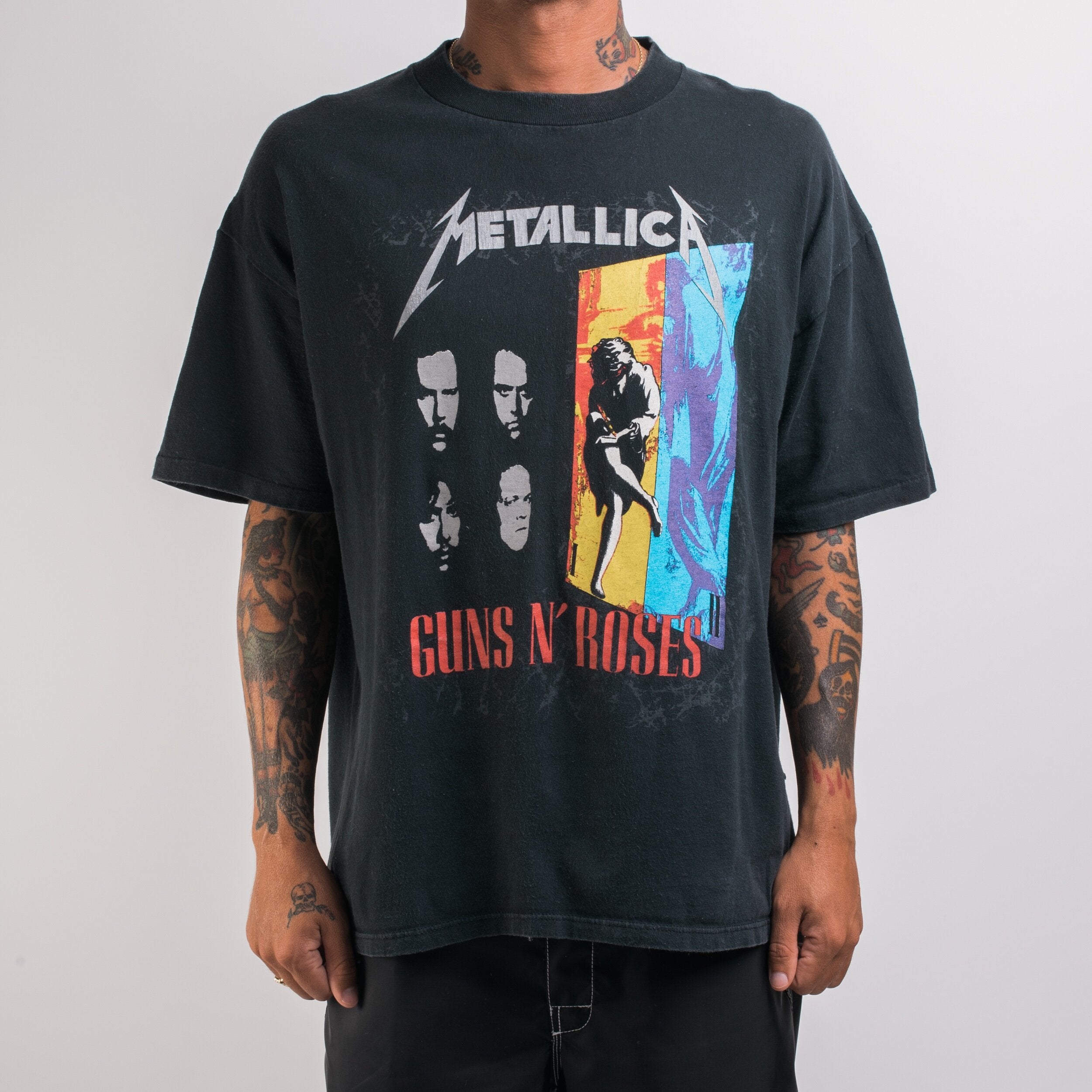 USA製METALLICA & GUNS N' ROSES tee Tシャツ トップス Tシャツ