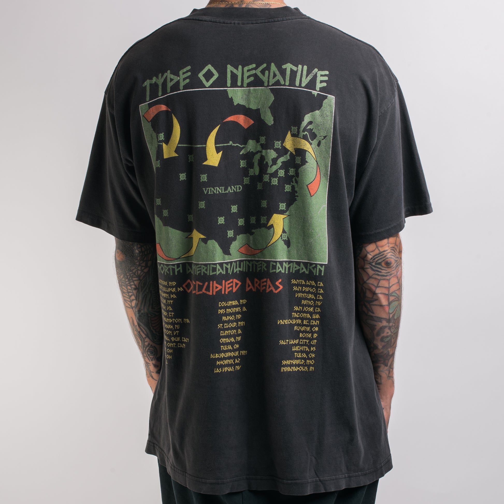Vintage 1996 Type O Negative Liberation Of Vinland Tour T-Shirt – Mills ...