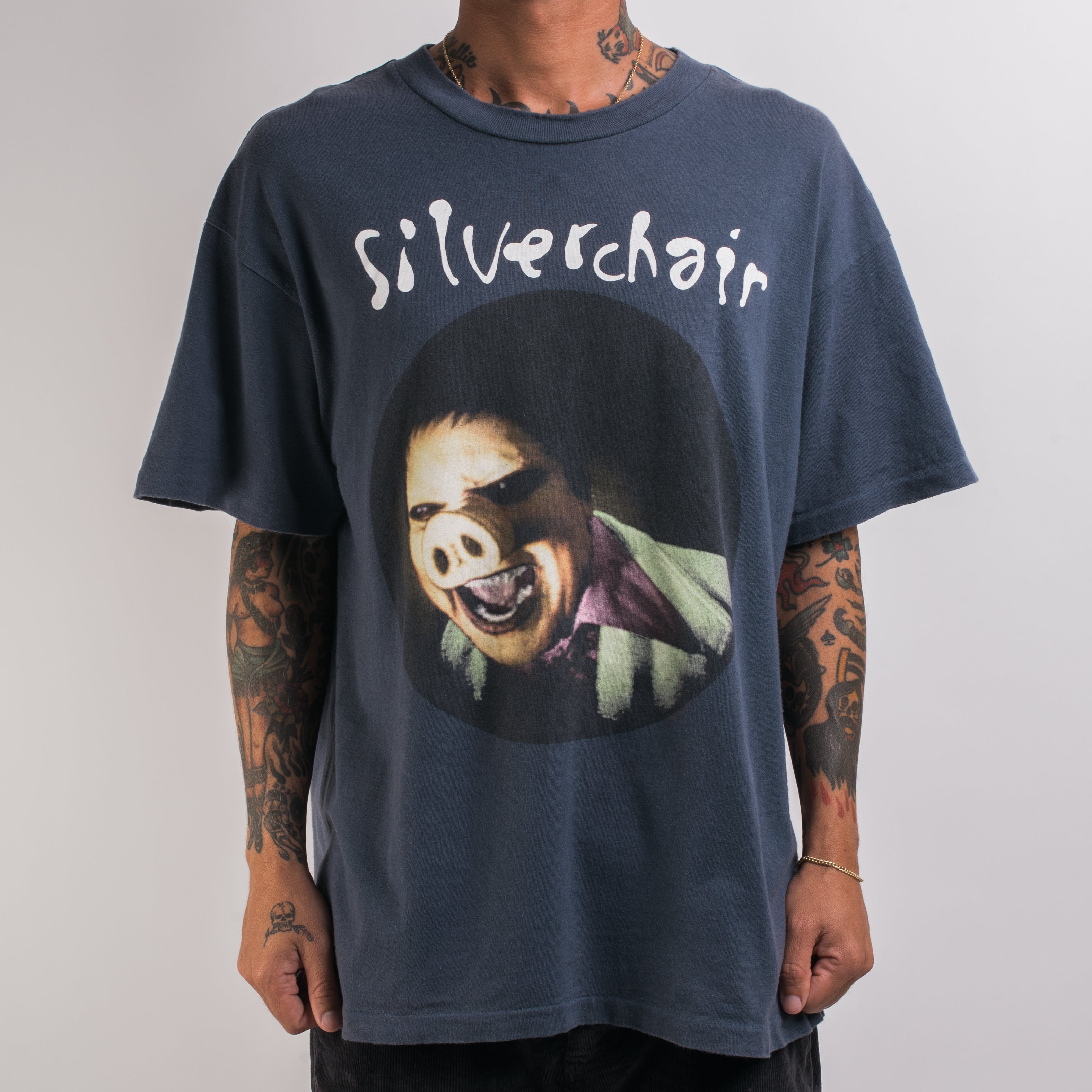 超美品 【値下げ不可】古着 90s SILVERCHAIR Tシャツ+カットソー(半袖+