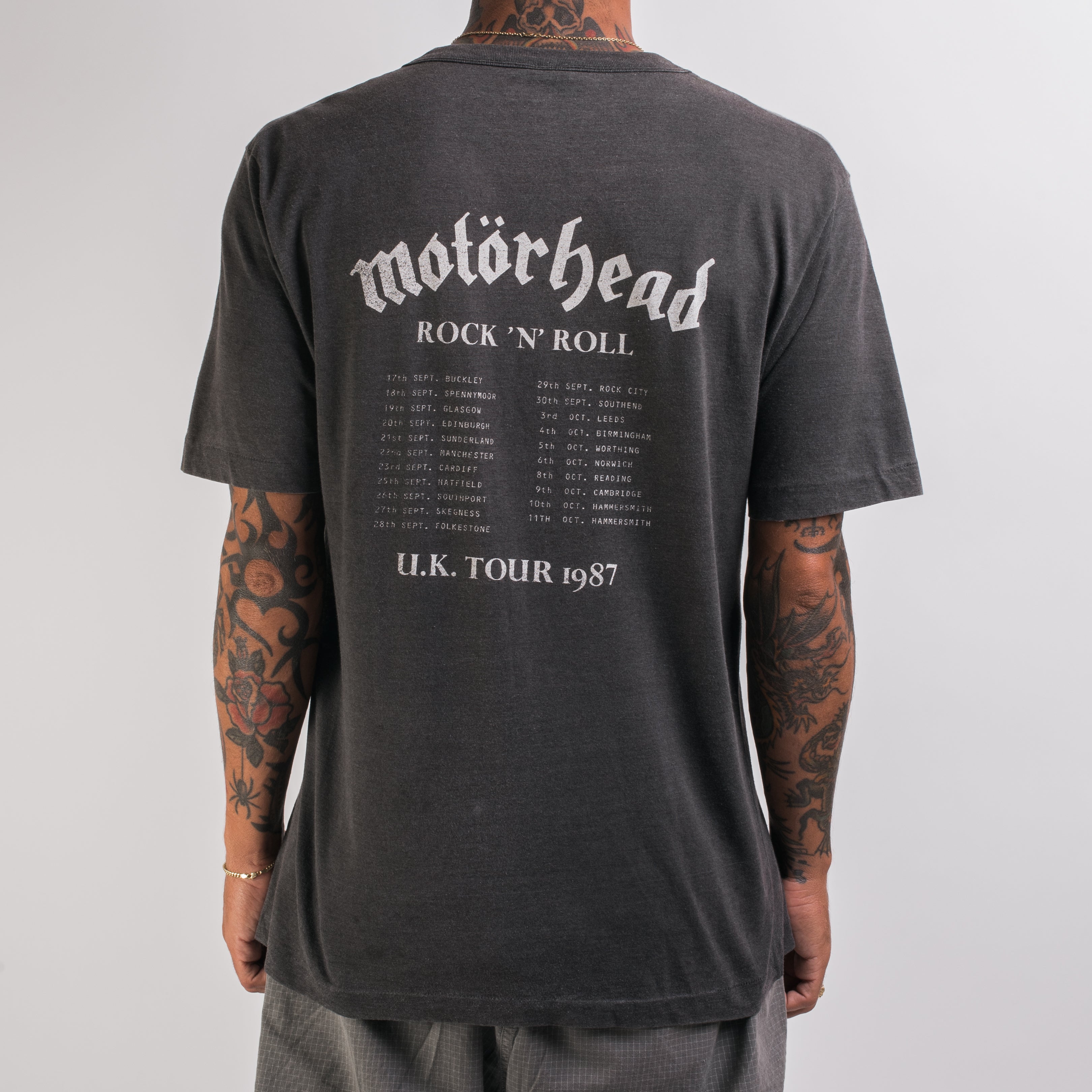 経典 鬼レア！87年モーターヘッドMOTORHEADツアーTシャツ トップス 