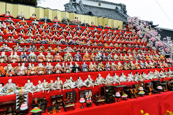 Dolls decorated as part of the Hina Matsuri Festival in early March in Katsuura City