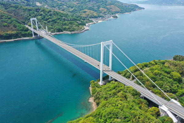 Shimanami Kaido is a 70km bicycle route offering some of the most picturesque views of the Seto Inland Sea.