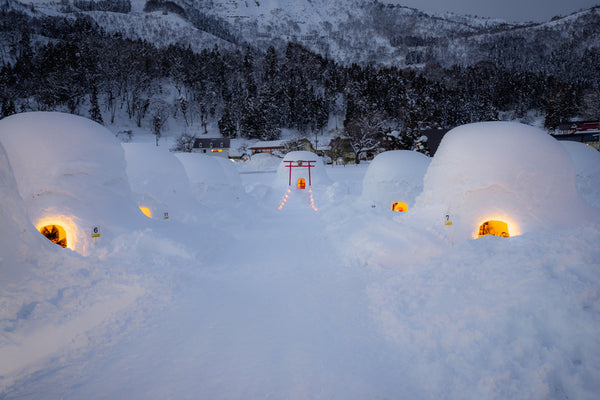 Kamakura or snow huts in Iiyama City, Nagano