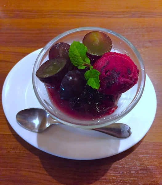 Kyoho grape sorbet ice cream dessert