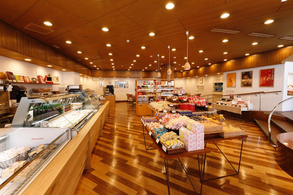 Interior of confectionery shop Ragueneau Sasaki in Hirosaki, Aomori, Japan