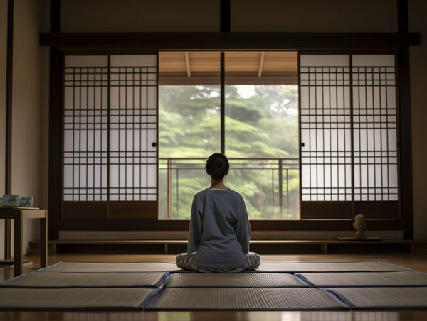 A lady in a Japanese style room