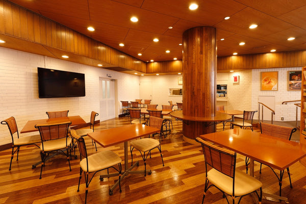 Cafeteria within a confectionery shop in Japan