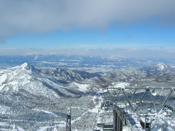 Panoramic view of the alps surrounding Shiga Kogen