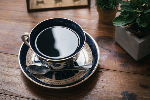 A cup of coffee in ceramic cup made in Japan