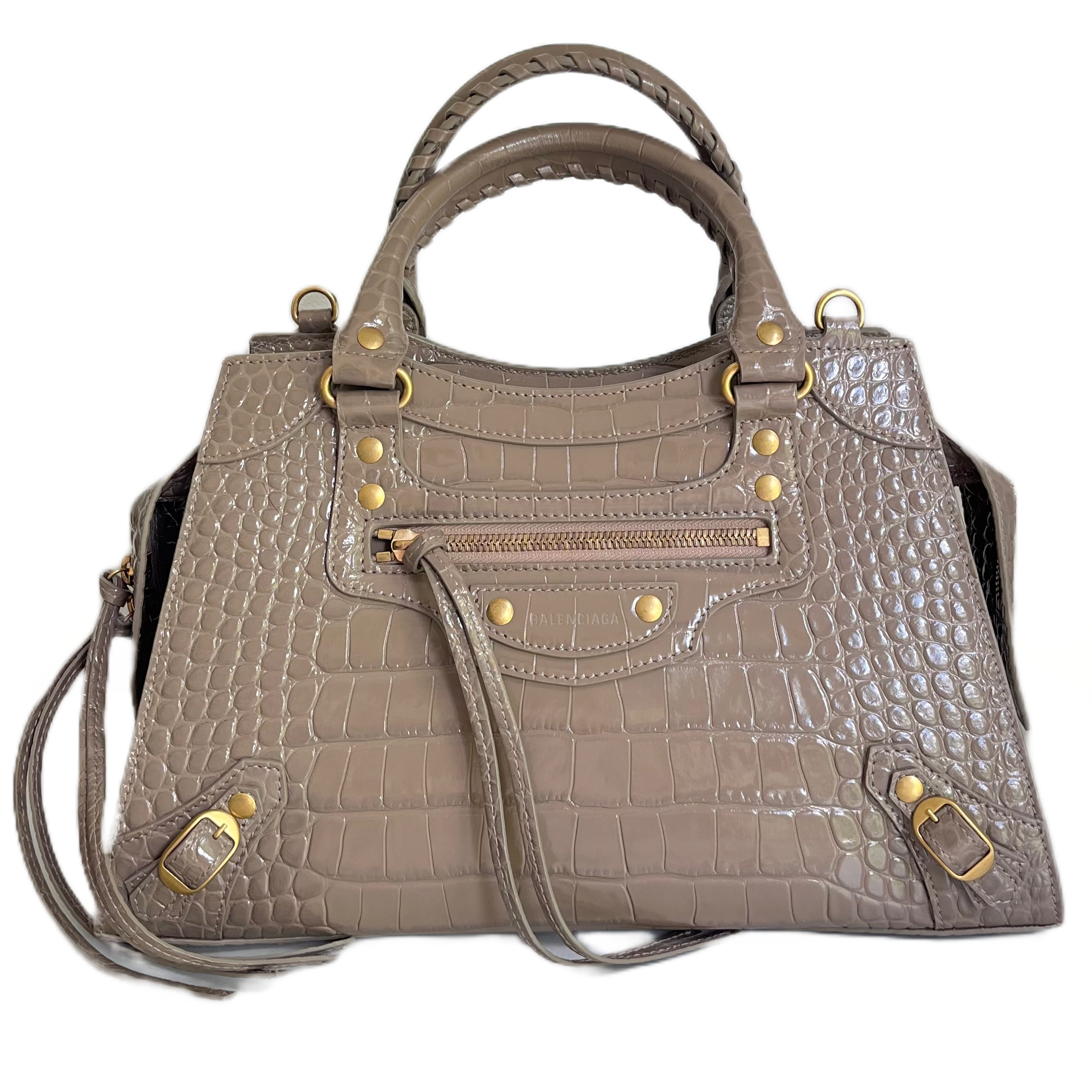 Balenciaga Edge Mini City in Croc Skin GHW Luxury Bags  Wallets on  Carousell