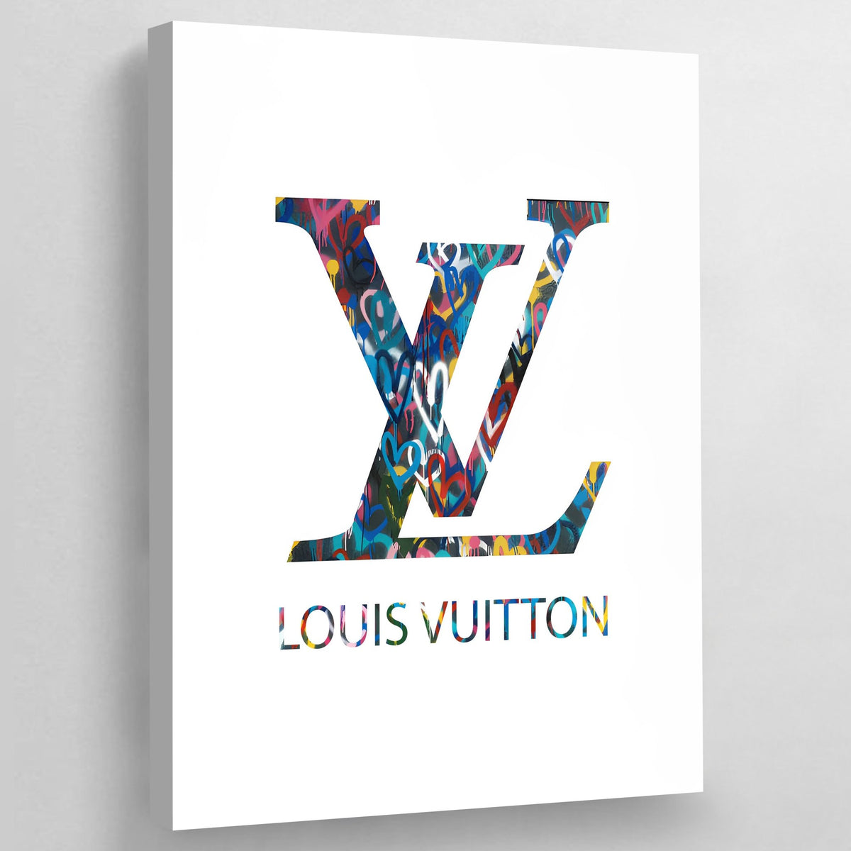  Louis Vuitton Positive abstract paint color canvas print lv10