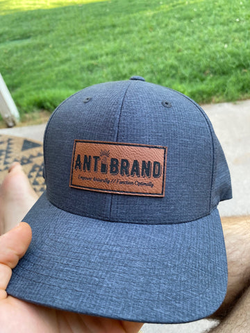 custom leather patch hats