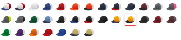 multicolored hat options