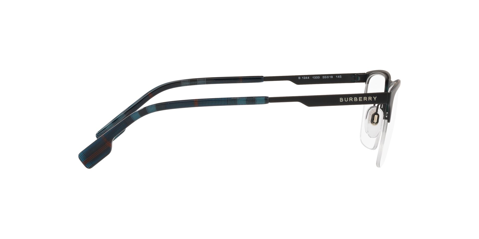 BURBERRY Blue Rectangle Nylon (Semi-Rimless) Eyeglasses 0BE1344133355 –  CFSvision