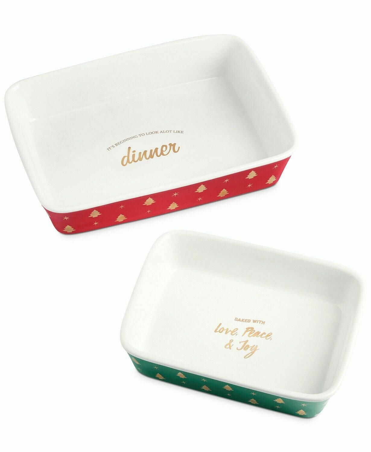 Martha Stewart Collection Martha Stewart Collect Printed Bakers Set of 2
