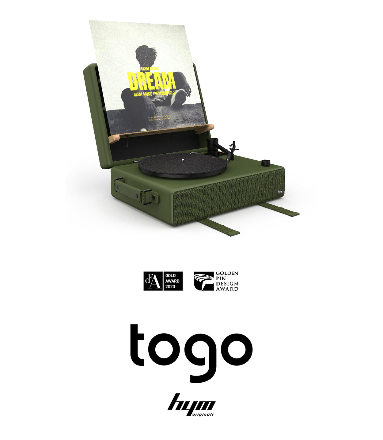 HYM toGO turntable | Moss Green