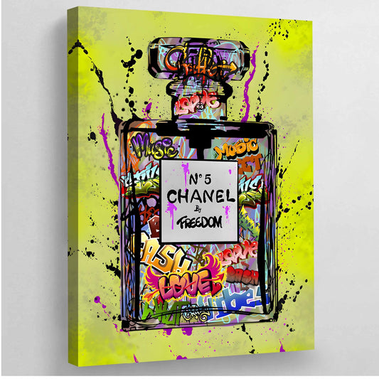 Graffiti Perfume Chanel Wall Art