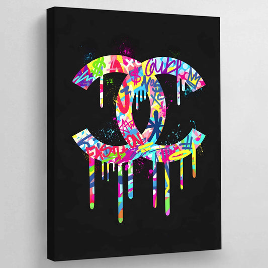 Graffiti Perfume Chanel Wall Art