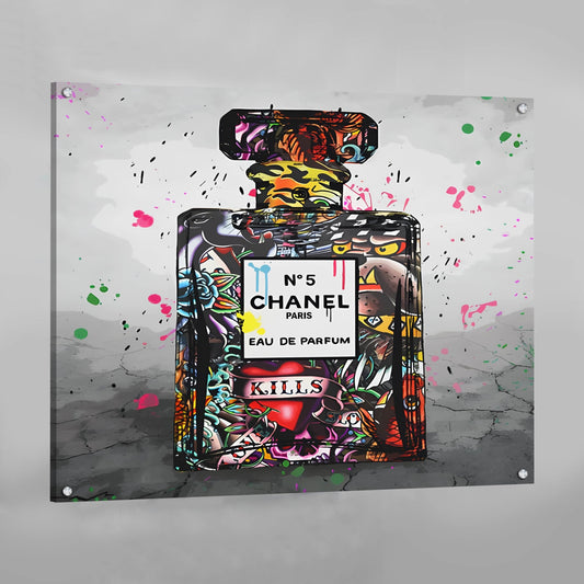 Chanel Canvas Graffiti Paris-New York Street Spirit Maxi Shopping