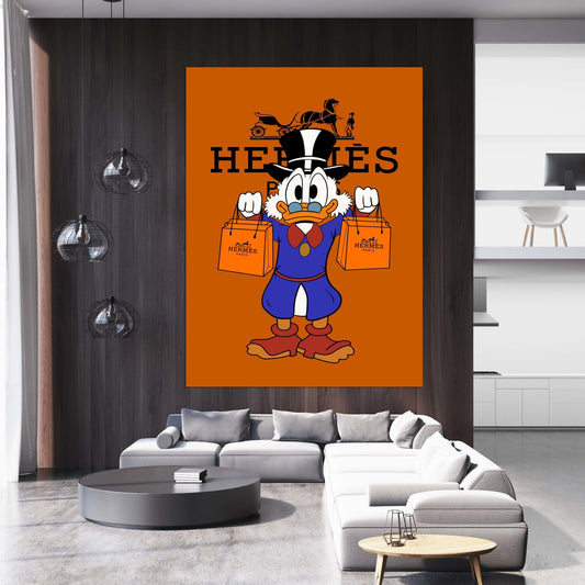 Mr Monopoly Canvas Wall Art Hermes – Luxury Home Decor