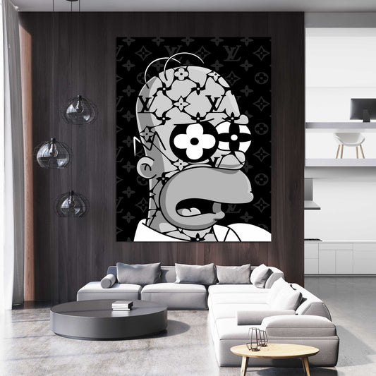 Mickey Mouse Canvo - LV Canvas Wall Art - Cartoon Canvas Painting - Canvo  India